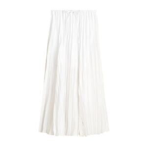 J.Crew Pleated Drawstring Maxi Skirt Linen Blend White Size XXS NWT